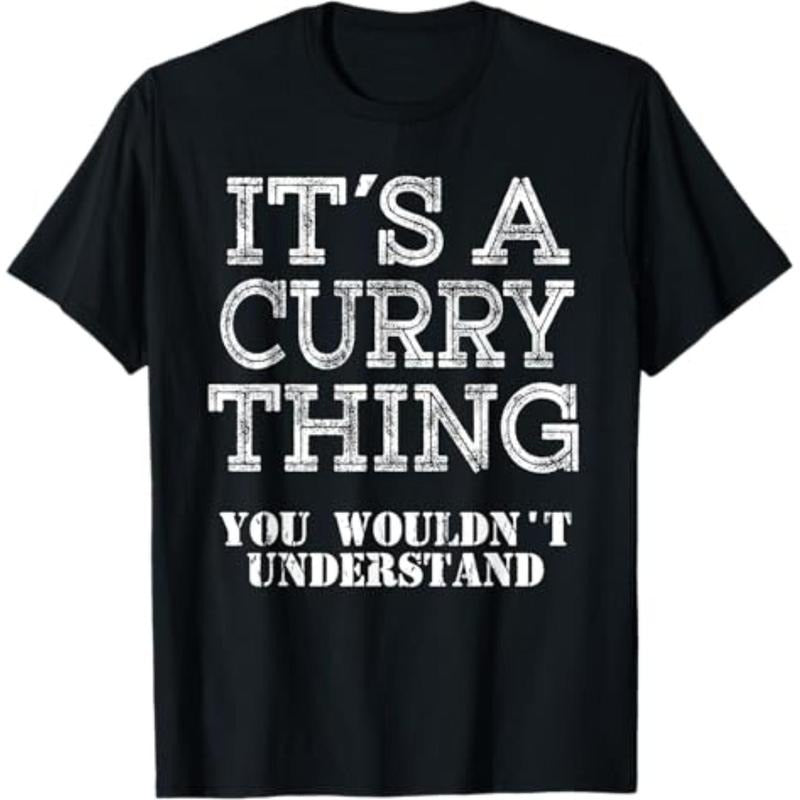 Casual T-shirt Its A CURRY Thing You Wouldnt Understand Matching Family T-Shirt Comfy Menswear Graphic Graphic Tees...