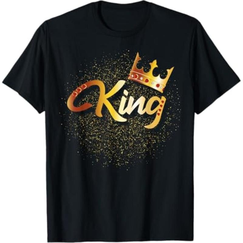 Casual T-shirt King Shirt Men Boys Matching Couples Him & Her T-Shirt Graphic Graphic Tees Hoodie, Sweatshirt