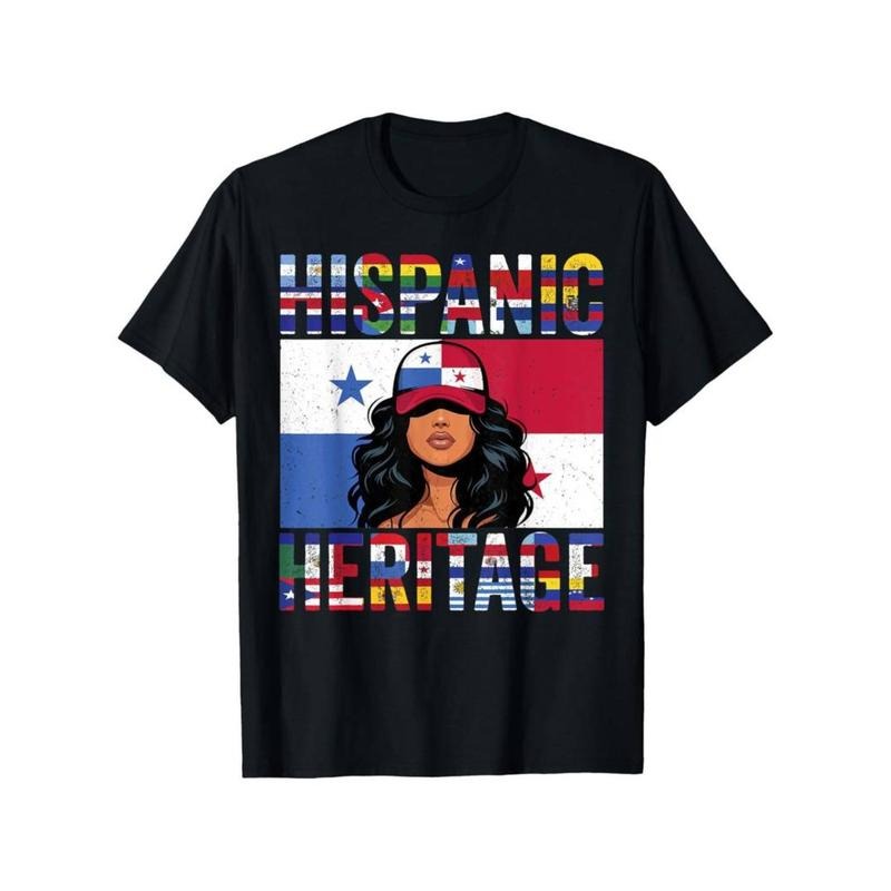 Casual T-shirt Men'S Casual Panama Hispanic Heritage T-Shirt