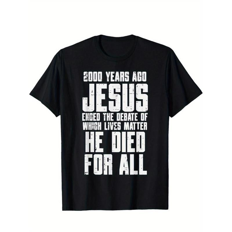 Casual T-shirt Men's 100% Cotton Graphic T-Shirt