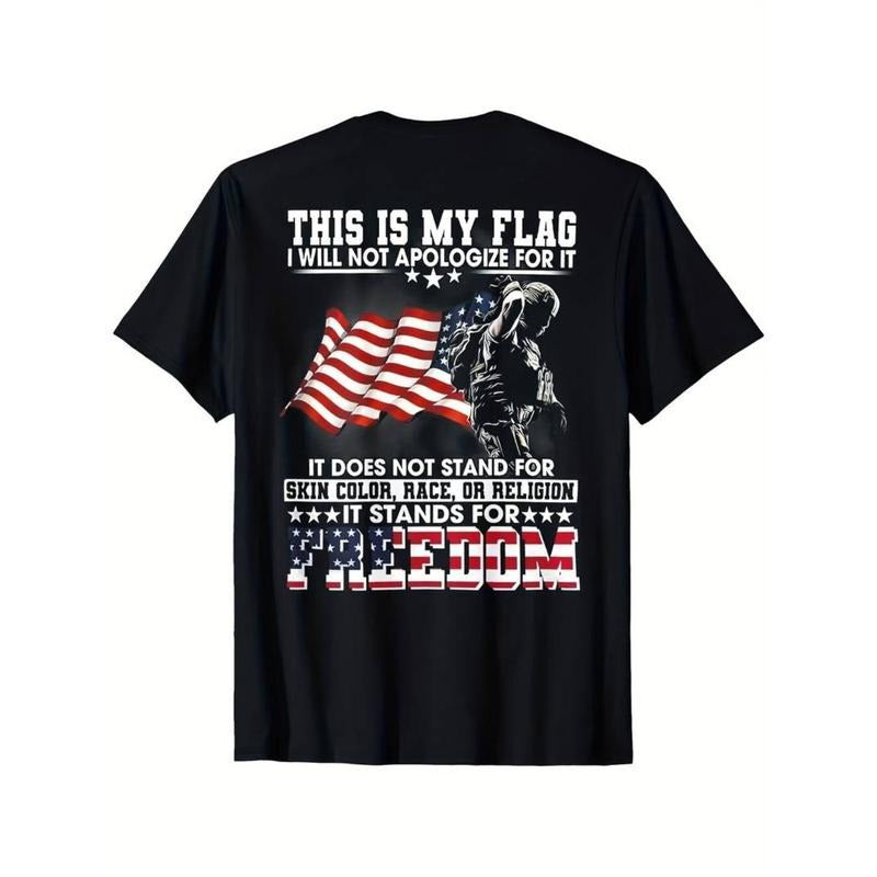 Casual T-shirt Men's Patriotic Freedom Graphic T-Shirt