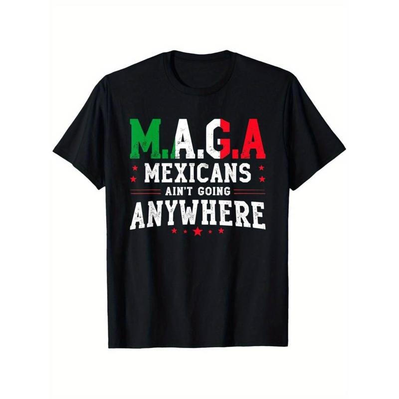 Casual T-shirt Mexican Ain't Going Anywhere American Grown with Mexican T-Shirt Graphic Graphic Tees Hoodie, Sweatshirt