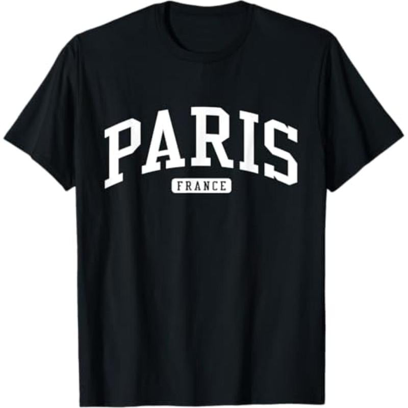 Casual T-shirt Paris France College University Style T-Shirt Graphic Graphic Tees Hoodie, Sweatshirt | UrbanDripWear.com