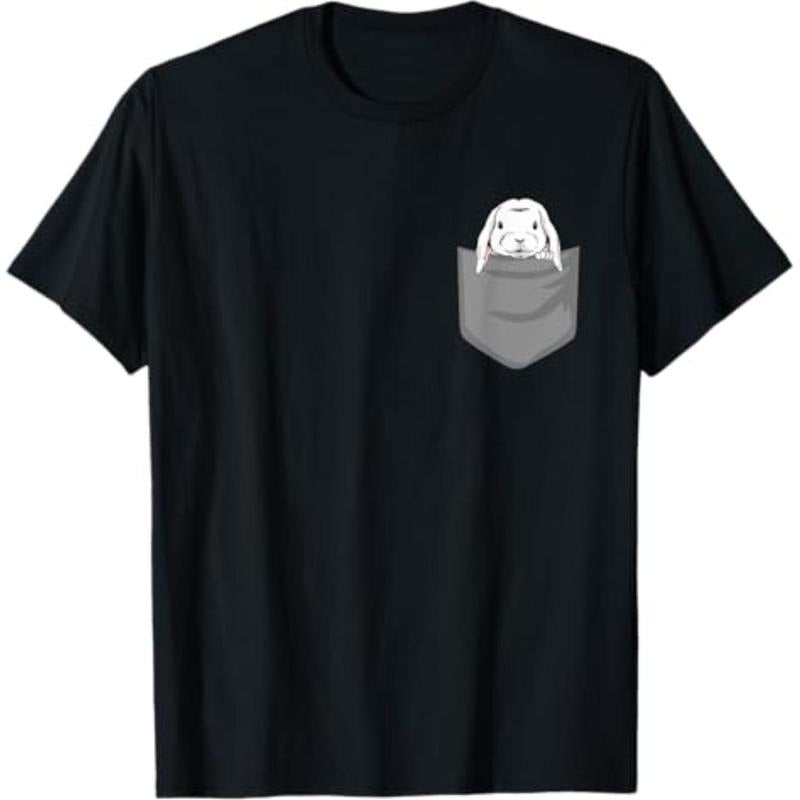 Casual T-shirt Rabbit in chest pocket, funny rabbit T-Shirt Graphic Menswear Hoodie, Sweatshirt | UrbanDripWear.com