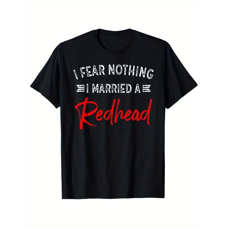 Casual T-shirt Redhead Humor Cotton T-Shirt - 100% Crew Neck Short Sleeve Tee, All-Season Knit Fabric Graphic Streetwear...