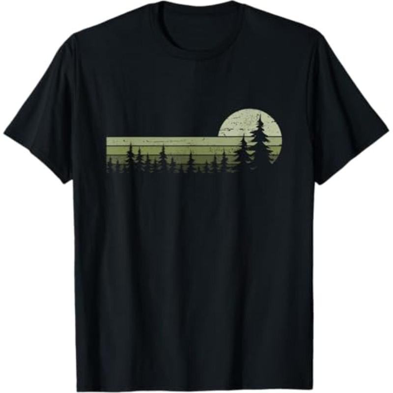 Casual T-shirt Trees Wildlife Nature Vintage Forest T-Shirt Menswear Top Hoodie, Sweatshirt | UrbanDripWear.com