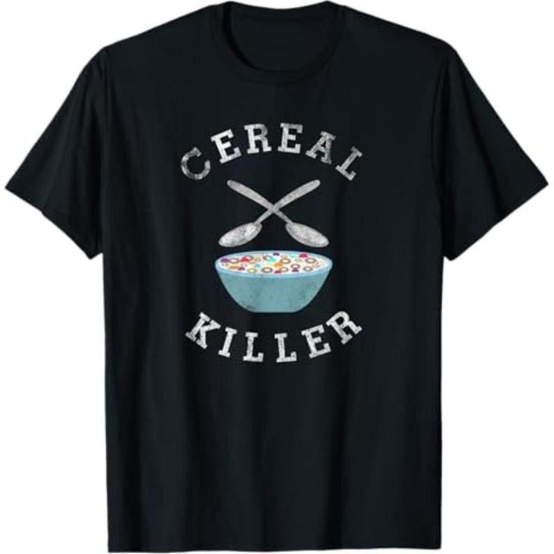 Casual T-shirt Vintage Cereal Killer Shirt T-Shirt Menswear Top Hoodie, Sweatshirt | UrbanDripWear.com