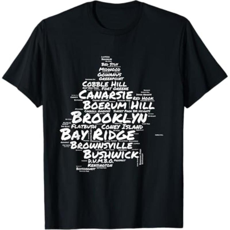 Casual T-shirt Word Cloud Brooklyn T-Shirt Comfy Graphic Hoodie, Sweatshirt | UrbanDripWear.com
