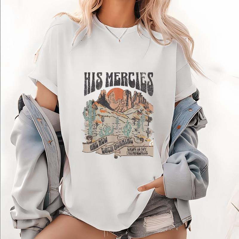Casual Women's T - Shirt Featuring a Retro