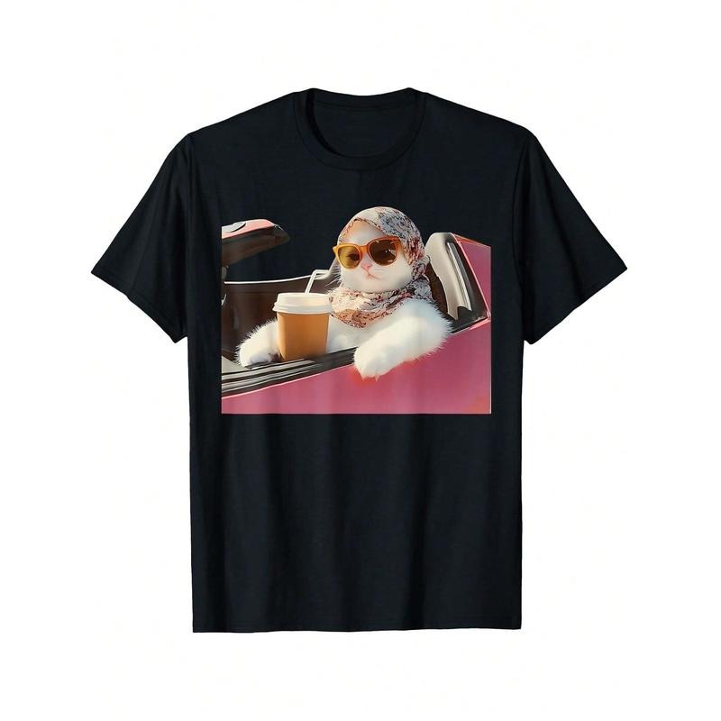 Cat Driving Meme Rage Is Consuming Me Silly Humor Girl T-Shirt, Funny Cute Meme T-Shirt, Cotton Hoodie, Sweatshirt