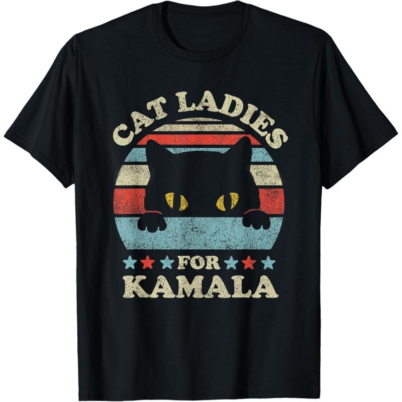 Cat Ladies for Kamala Harris Merch President 2024 Cat Lady T-Shirt made in usa Hoodie, Sweatshirt | UrbanDripWear.com