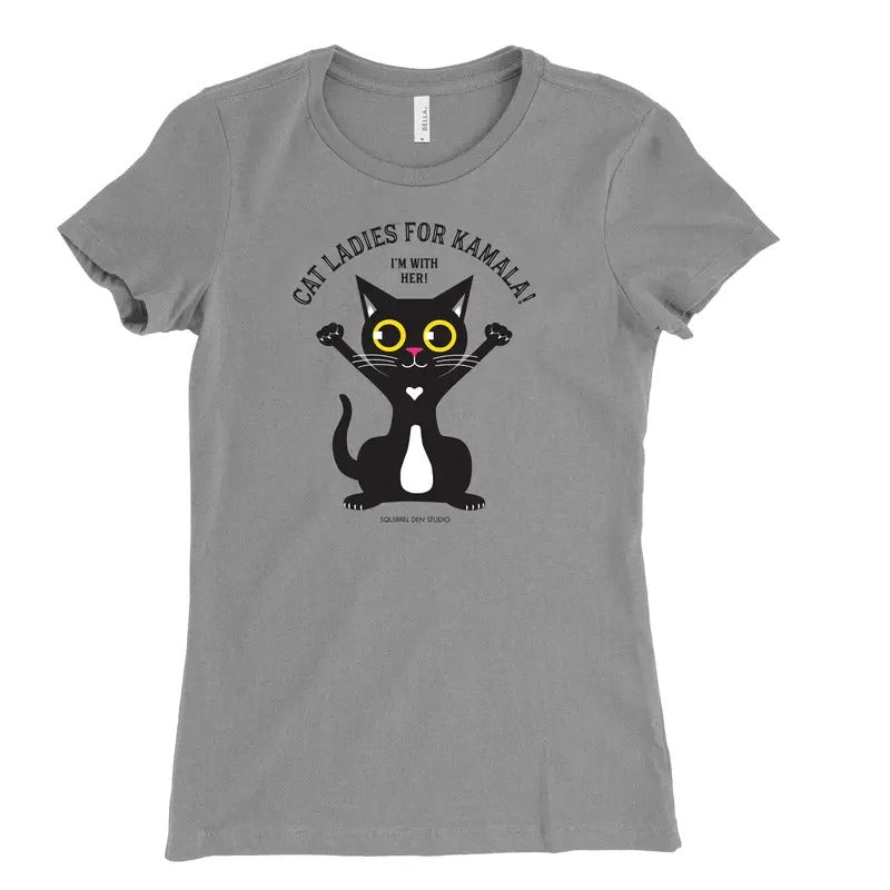 Cat Ladies for Kamala Shirt, Gift For Her Hoodie, Sweatshirt | UrbanDripWear.com
