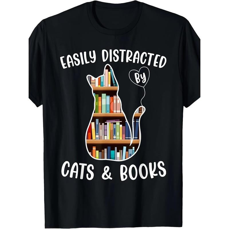 Cat Lady T-shirt Book Lady Librarian Reading T-shirt Made in USA Hoodie, Sweatshirt | UrbanDripWear.com