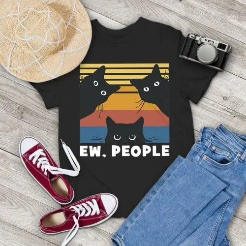 Cat Lovers Gift Vintage T-Shirt, Cat Lover Shirt, Black Cat Shirt, Cat Lovers Shirt, Gift Tee For You And Your Family...