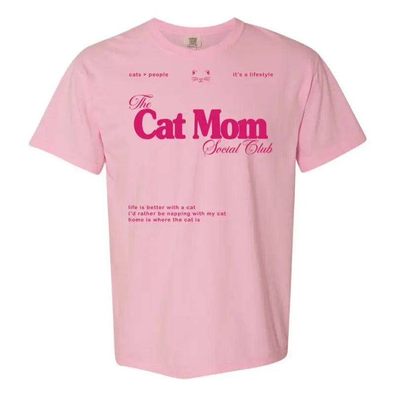 'Cat Mom Social Club' T-Shirt Hoodie, Sweatshirt | UrbanDripWear.com