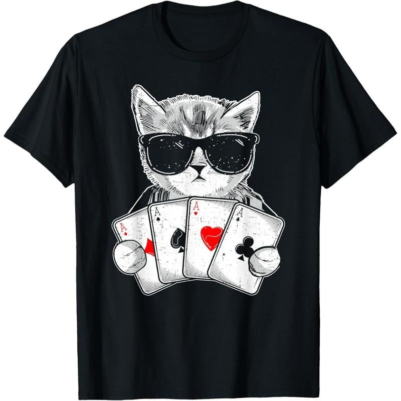 Cat Play Poker Gambling Casino Dealer Poker Player Gambler T-Shirt made in usa Hoodie, Sweatshirt | UrbanDripWear.com