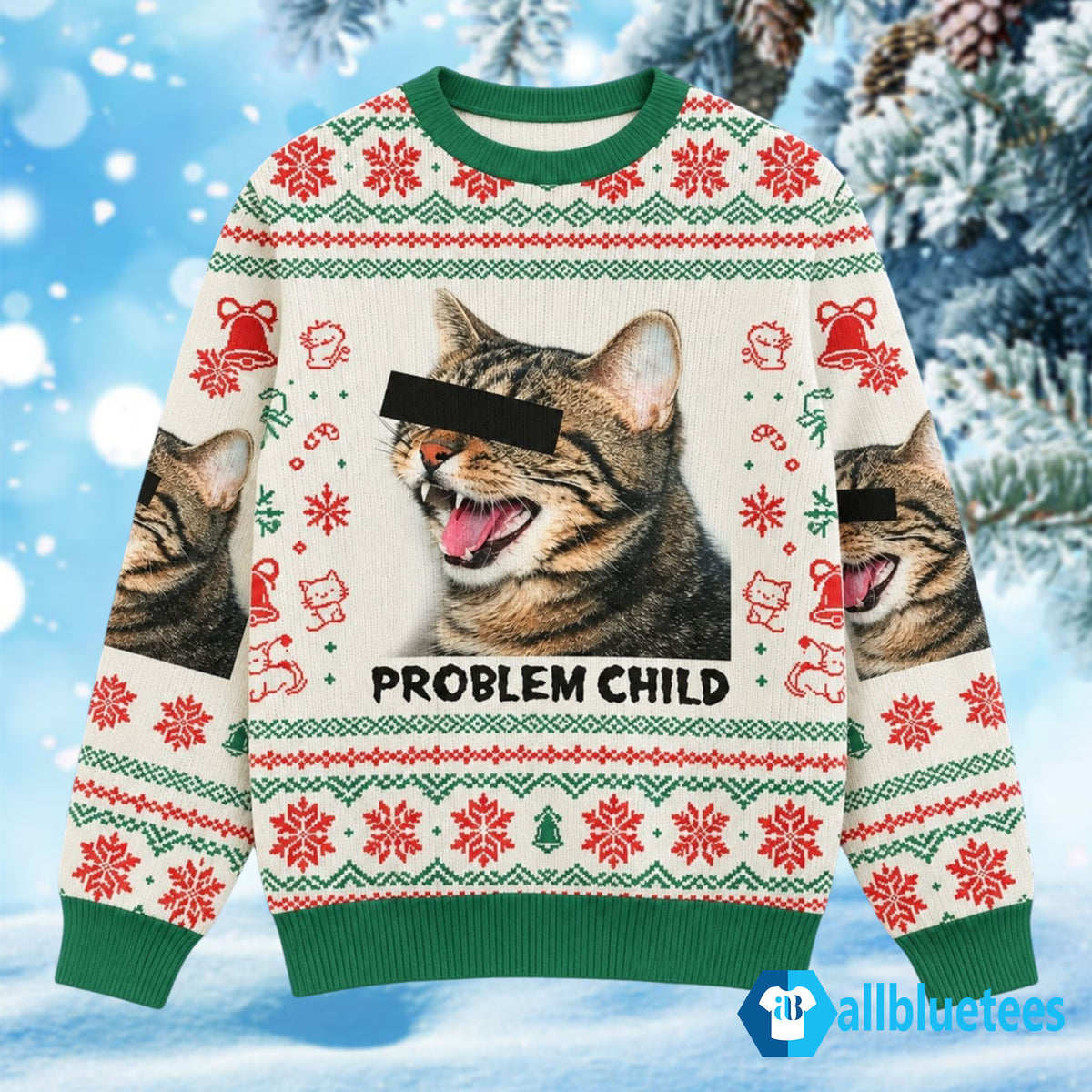 Cat Problem Child Ugly Christmas Sweater