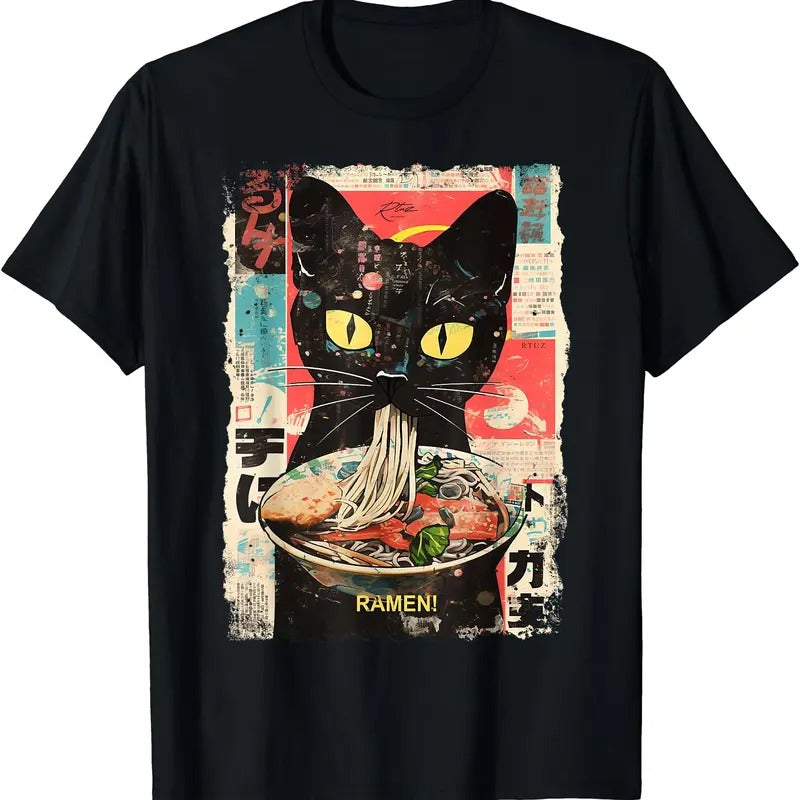 Cat Ramen Noodle Japanese Anime Manga Ramen Kawaii Cat TShirt Hoodie, Sweatshirt | UrbanDripWear.com