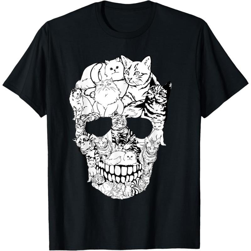Cat Skull Shirt - Kitty Skeleton Halloween Costume Skull Cat T-Shirt  made in usa Hoodie, Sweatshirt | UrbanDripWear.com