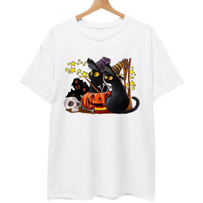 Cat halloween T-Shirt ghost cat shirt, trendy Halloween Hoodie, Sweatshirt | UrbanDripWear.com