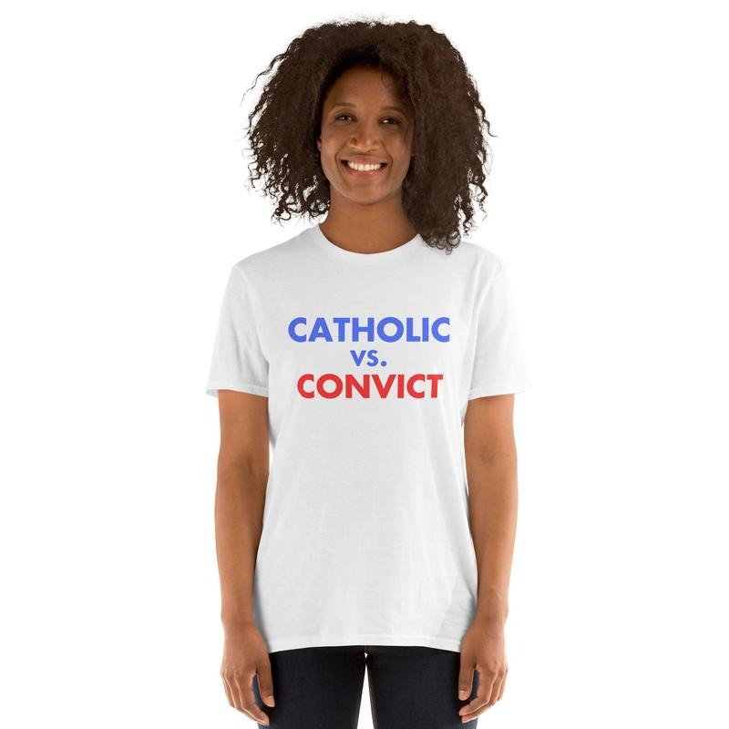 Catholic vs. Convict Graphic T Shirt, Presidential Election 2024 Shirt,  T-Shirt T-shirts, Crewnecks, Hoodies – Gifts...