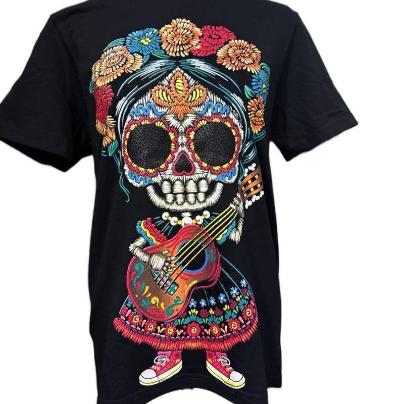 Catrina con guitarra T-shirts for Mens Crewneck Hoodie, Sweatshirt | UrbanDripWear.com