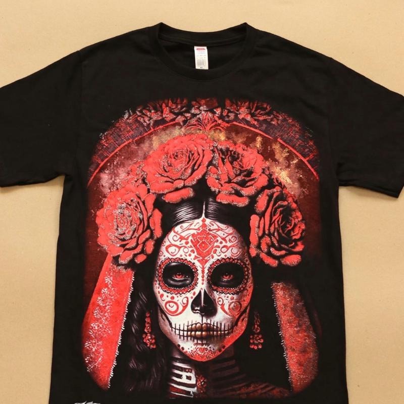 Catrina red t-shirt Cotton Black Casual Hoodie, Sweatshirt | UrbanDripWear.com