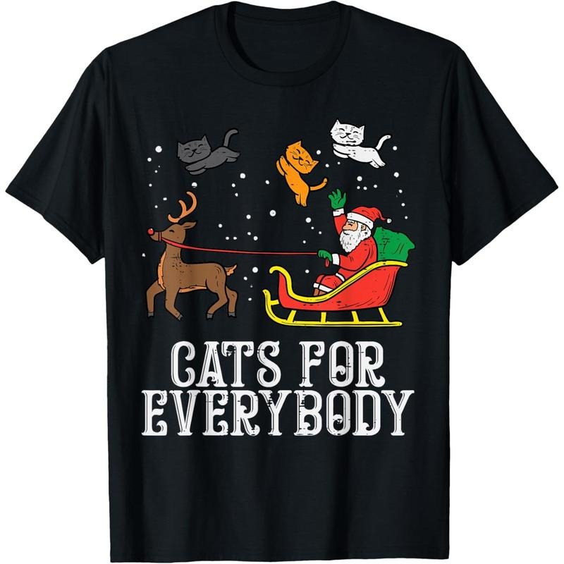 Cats For Everybody Christmas Cat Funny Xmas Women Santa T-Shirt Hoodie, Sweatshirt | UrbanDripWear.com