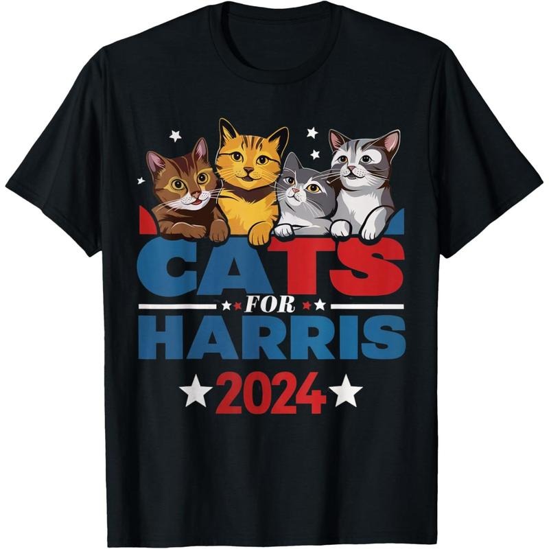 Cats for Harris 2024 - Kamala Harris for President 2024 T-Shirt made in usa Hoodie, Sweatshirt | UrbanDripWear.com