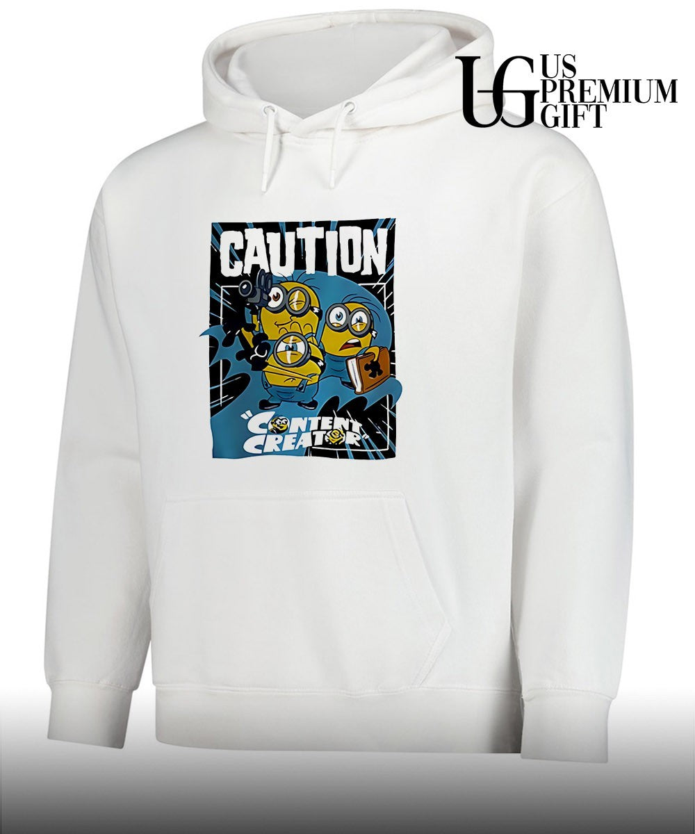 Caution Content Creator Minions shirt