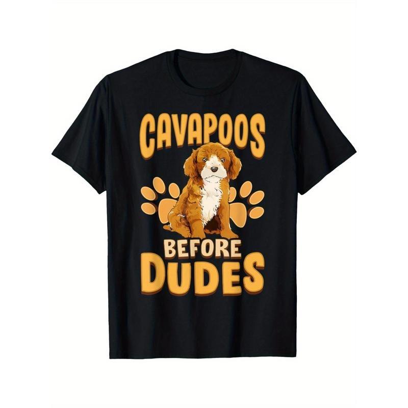 Cavapoo Dog Mom Humor T-Shirt for Men