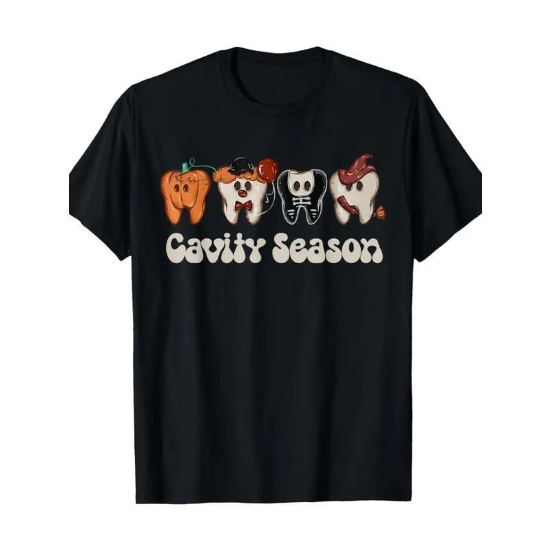 Cavity Season Funny Dental Halloween Teeth Dentist Women Men T-Shirt ,tee,t-shirt Hoodie, Sweatshirt | UrbanDripWear.com