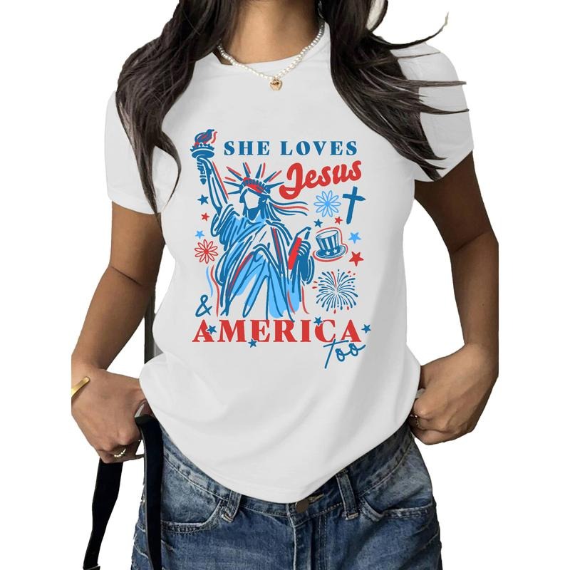 Celebrate Faith and Country! This women's T