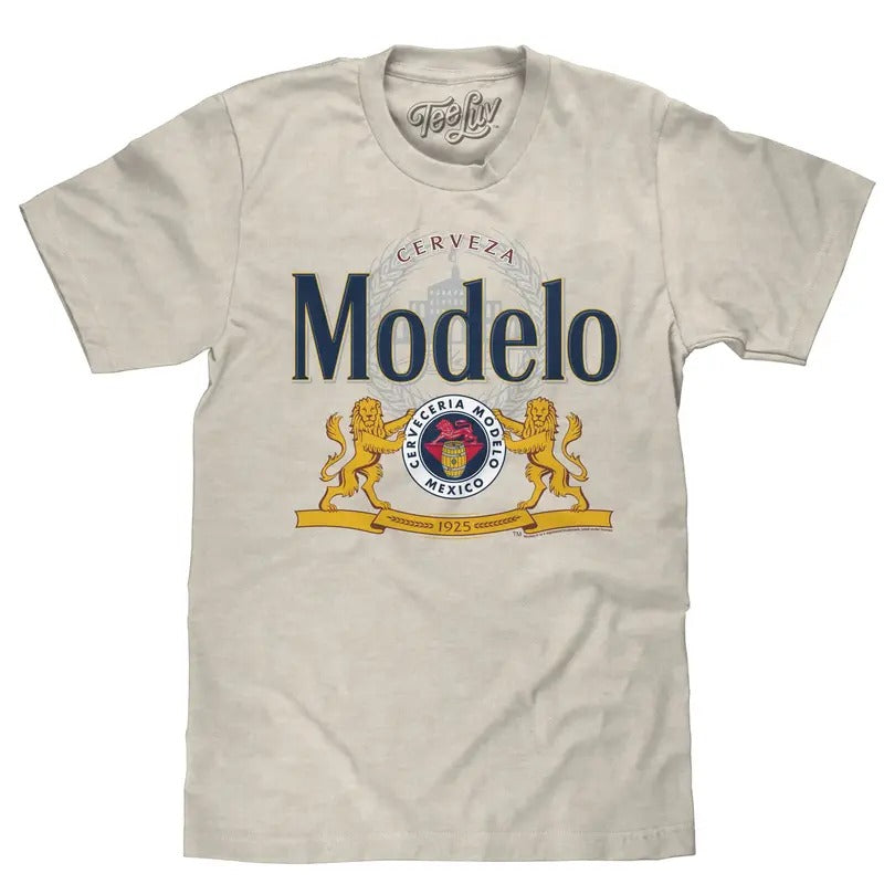 Cerveza Modelo Beer T-Shirt - Oatmeal Heather Hoodie, Sweatshirt | UrbanDripWear.com