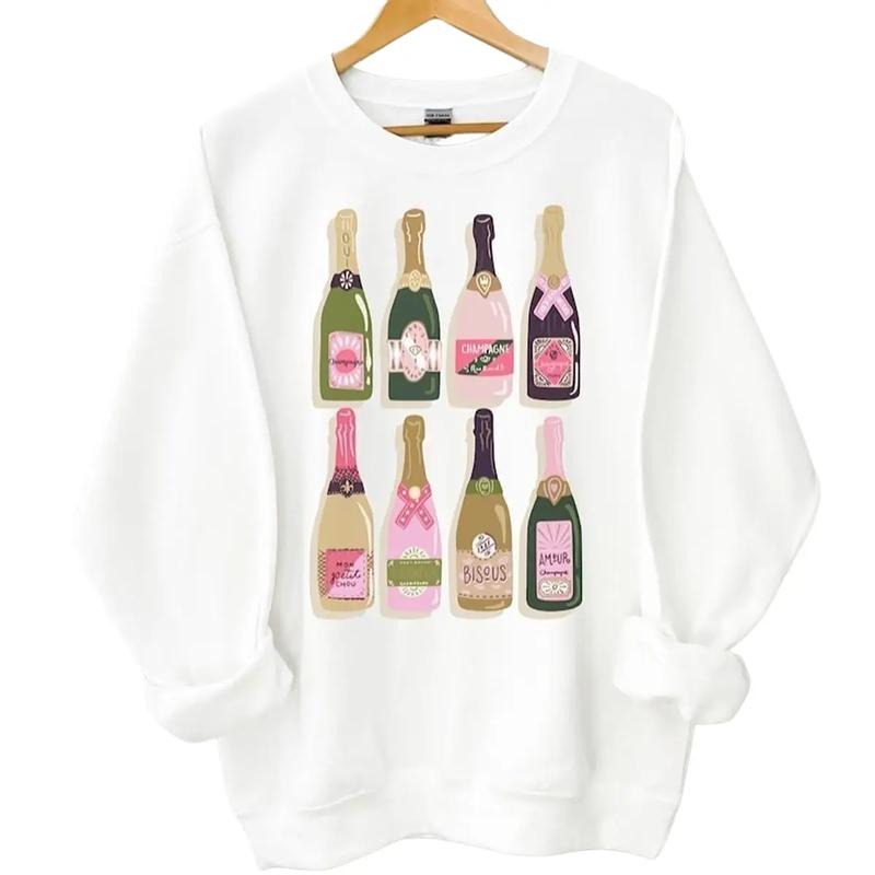 Champagne T-Shirt Sweatshirt Hoodie, Champagne Lovers - Champagne Bottles Shirt | UrbanDripWear.com