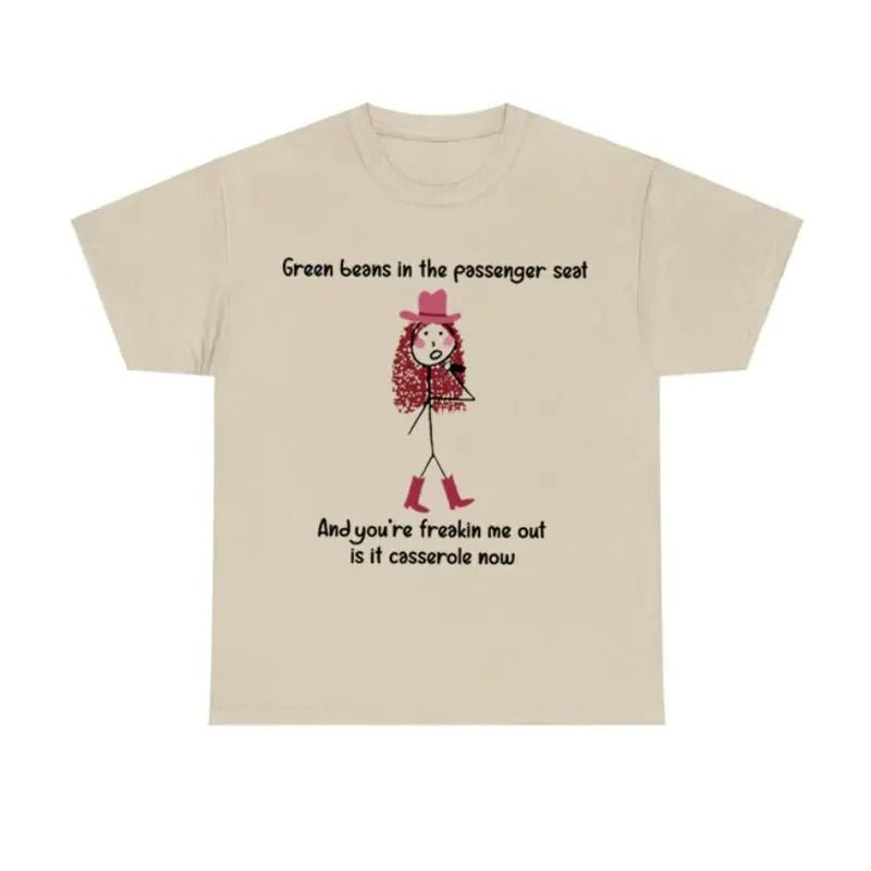 Chappel Casual Version Shirt, Casual Shirt, Green beans in the passenger seat Shirt Fabric Tee Cotton Menswear Graphics Top Relaxed Fit Tshirt, shirt trend