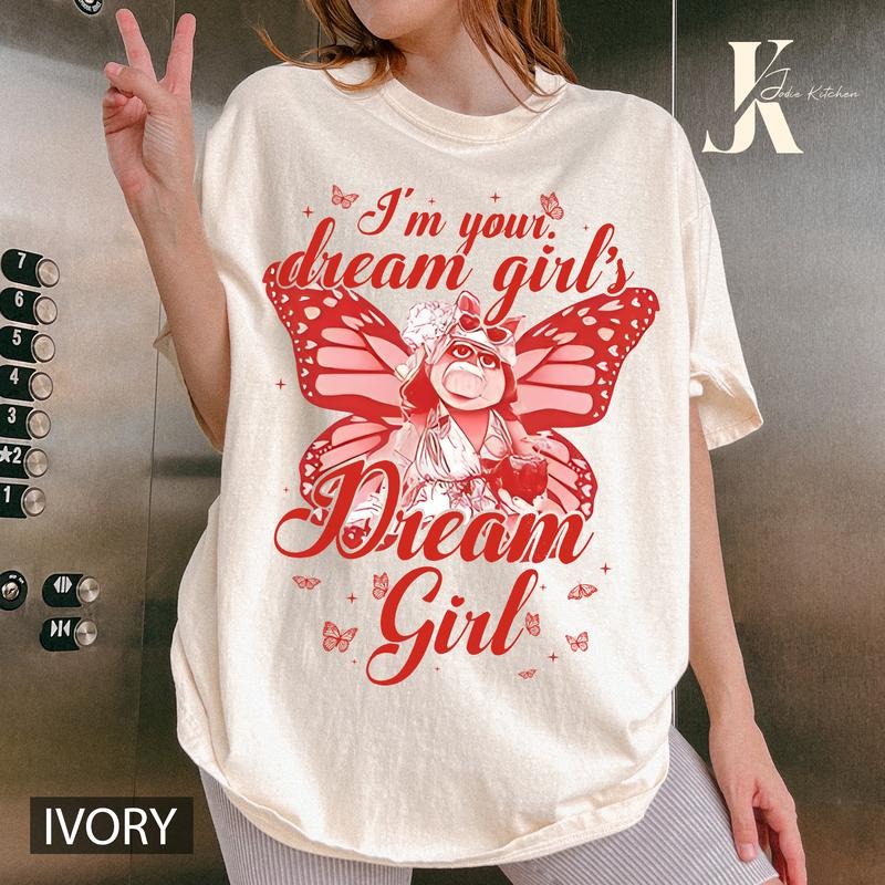 Chappell Roan Miss Piggy T-Shirt, Good Luck Babe! Chappell Roan Shirt, Miss Piggy Shirt Shirt, Red ink on pale pinn...
