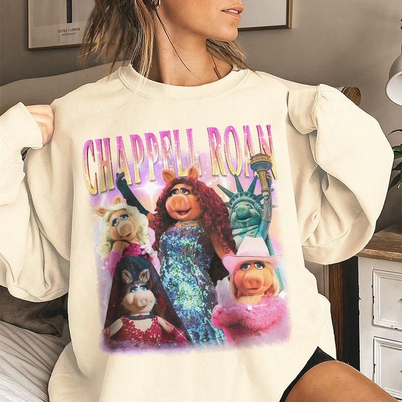 Chappell Roan X The Muppet Sweatshirt Miss Piggy Chappell Roan Music Retro Crewneck Sweaters T-Shirts, Hoodie