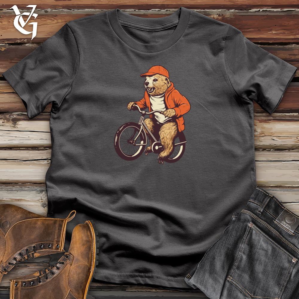 Vintage Pedaling Beaver Softstyle Tee