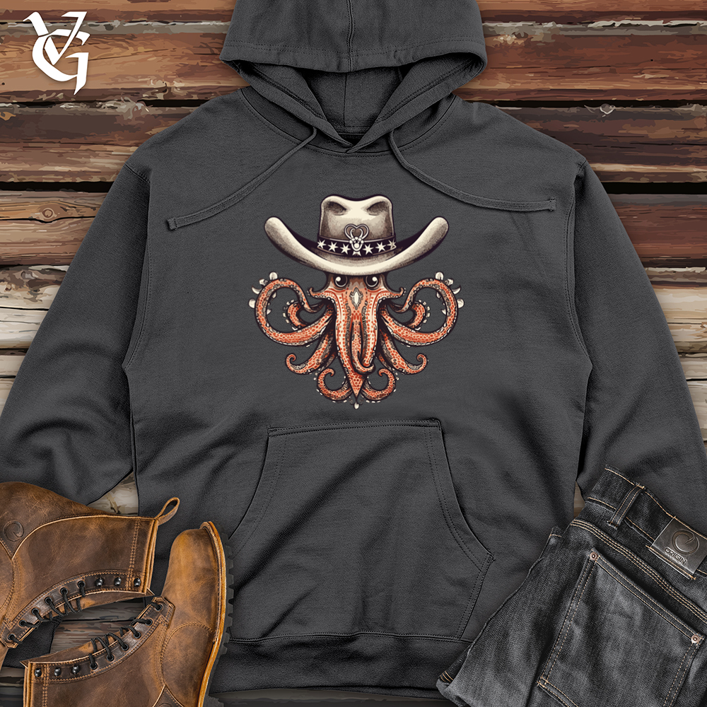 Vintage Western Octopus Midweight Hooded Sweatshirt