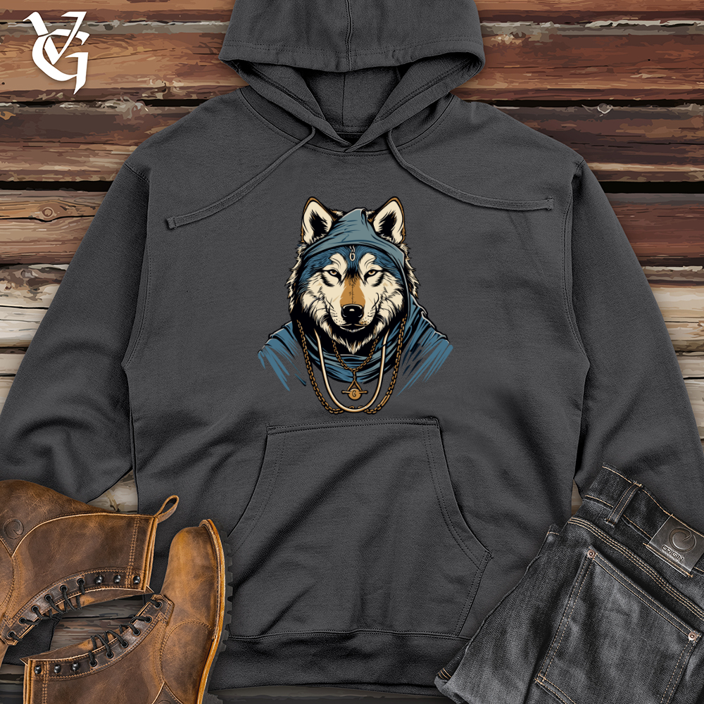 Vintage Wolf Chain Midweight Hooded Sweatshirt