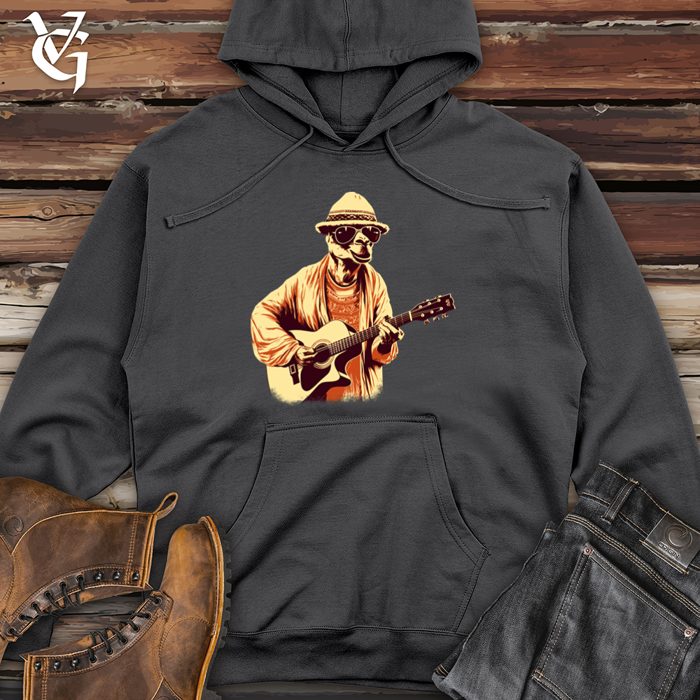 Camel Desert Melody Guitar Groove Midweight Hooded Sweatshirt