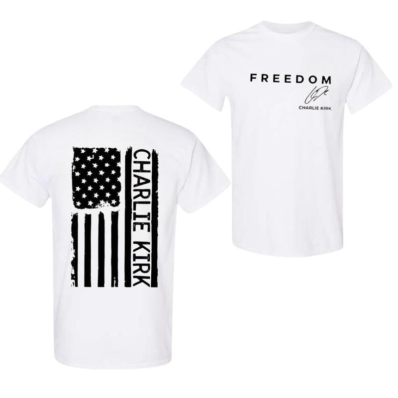 Charlie Kirk Freedom Shirt, A True Patriot Charlie Kirk T-shirt, American Hero Signature Shirt, Patriotic Activism...