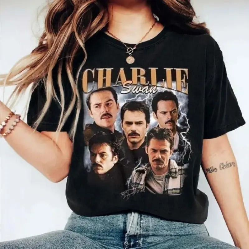 Charrrlieee Sw4nnn Vintage 90's Tee, Billlly Burrrke Fan Made Tee, Team Charrrlieee Sw4nnn, The Original Shirt, Movie...
