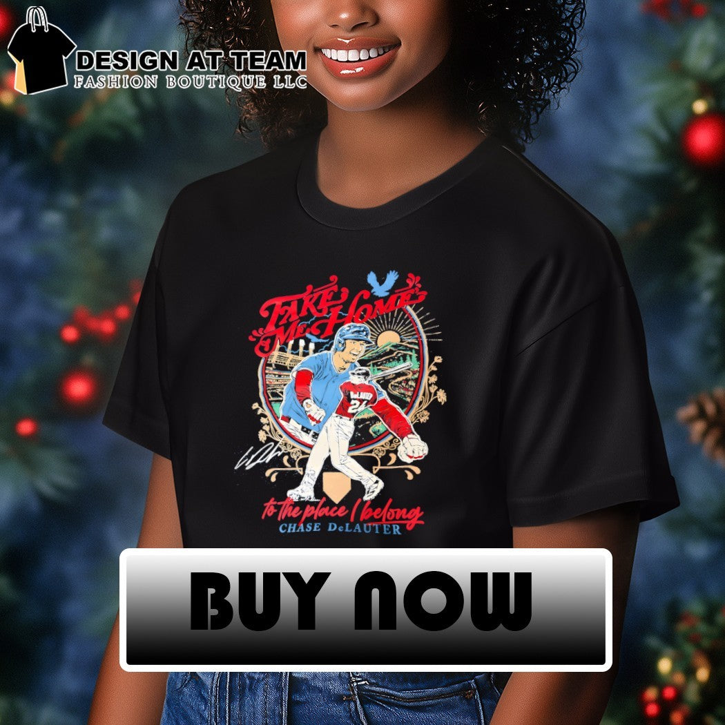 Chase DeLauter Cleveland Guardians Take Me Home to the place I belong signature shirt
