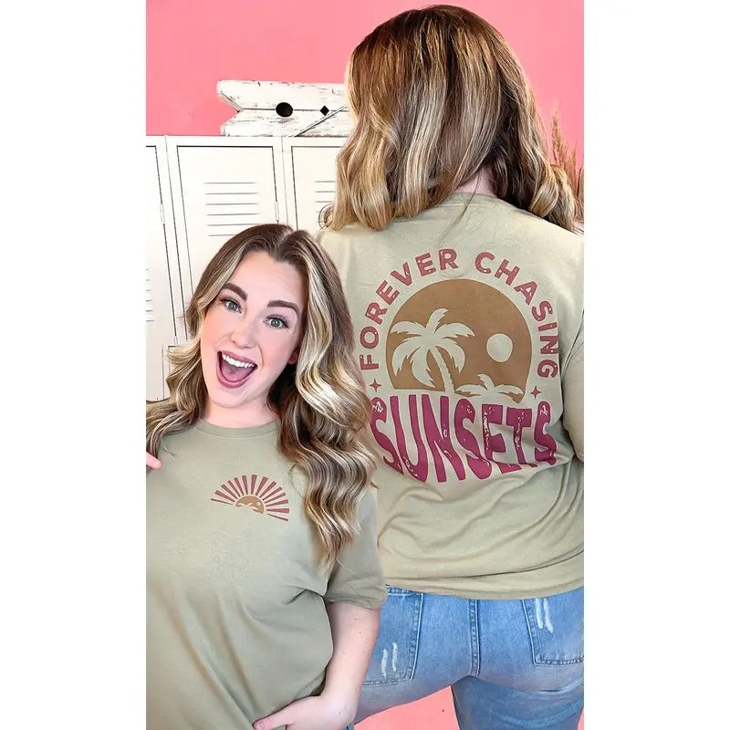 Chasing Sunsets Graphic Shirt Hoodie, Sweatshirt | UrbanDripWear.com