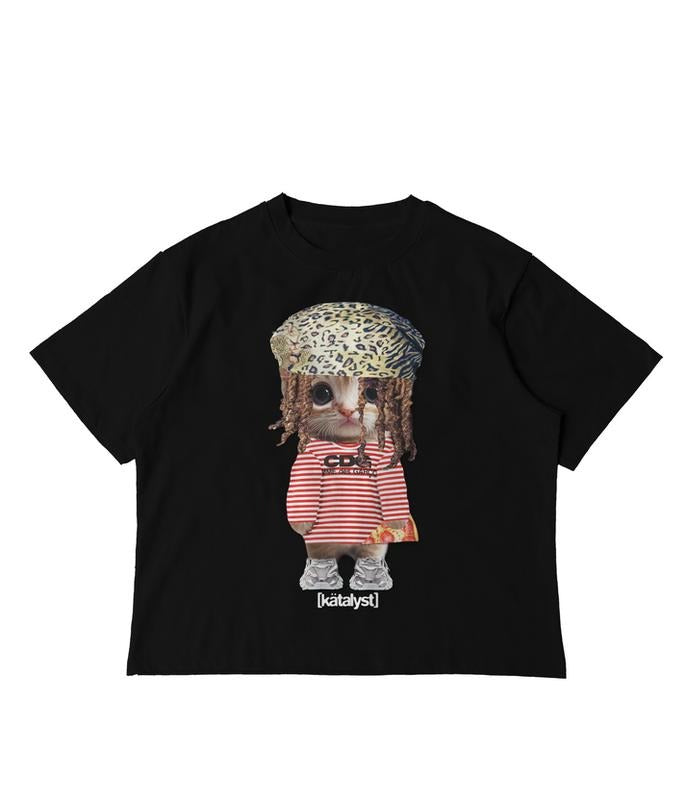 Che Kitty Graphic Tee, Retro 90s Style Statement Shirt Hoodie, Sweatshirt | UrbanDripWear.com