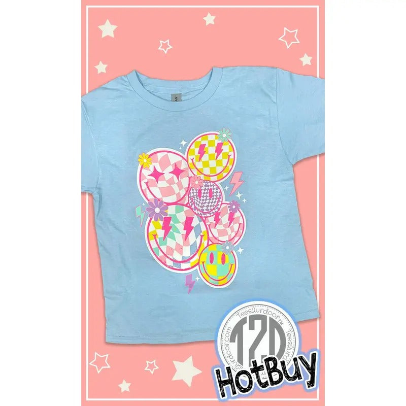 Checkerboard Smiley Face Youth Graphic Shirt Hoodie, Sweatshirt | UrbanDripWear.com