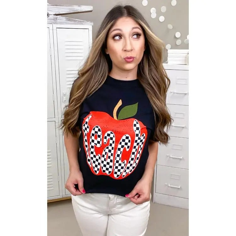 Checkerboard Teach Graphic T-Shirt Hoodie, Sweatshirt | UrbanDripWear.com