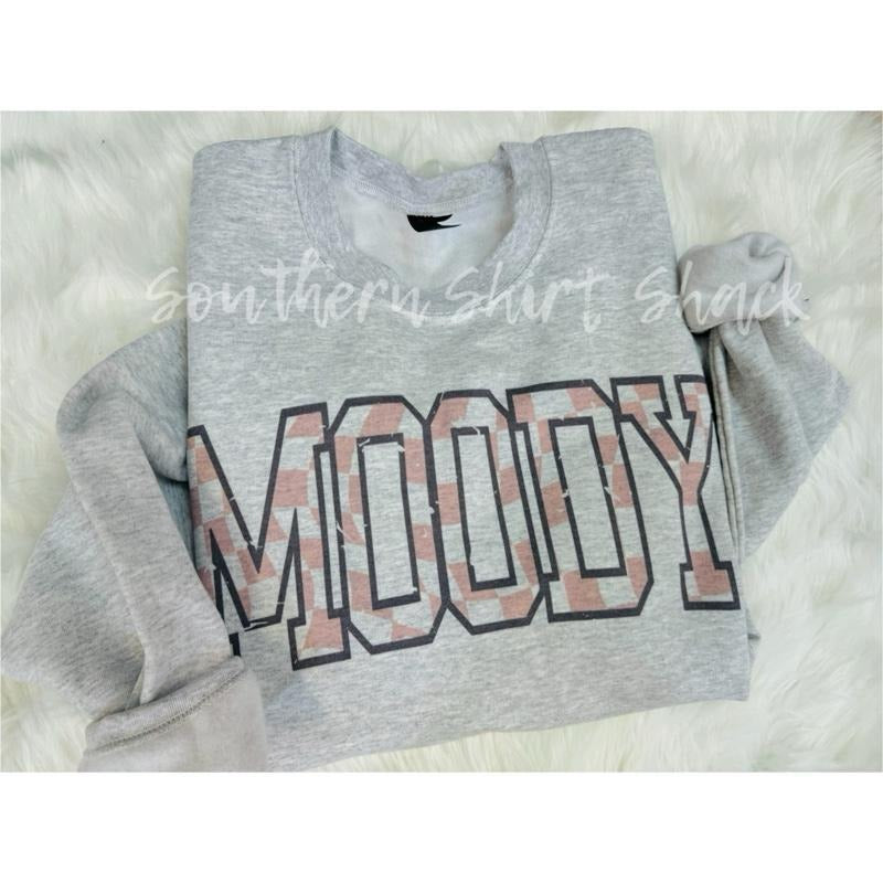 Checkered Moody Sweatshirt | Ash Gray T-Shirts, Hoodie | UrbanDripWear.com
